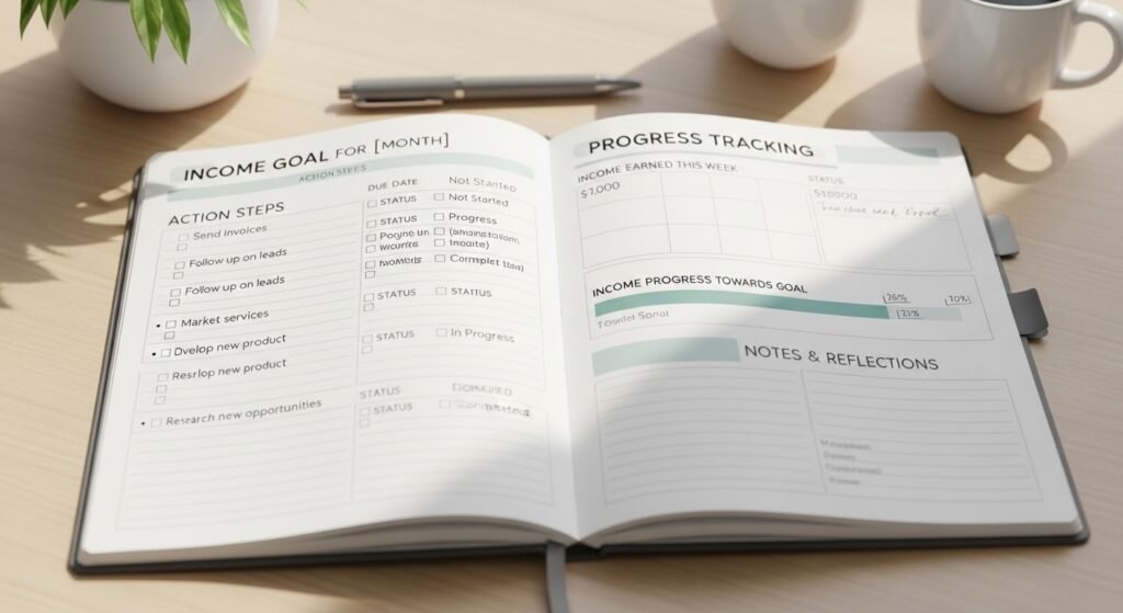 income action journaling for financial growth by artisan anthology.