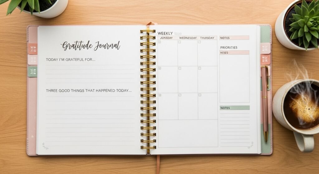 paper planner gratitude journaling for mindfulness by artisan anthology.