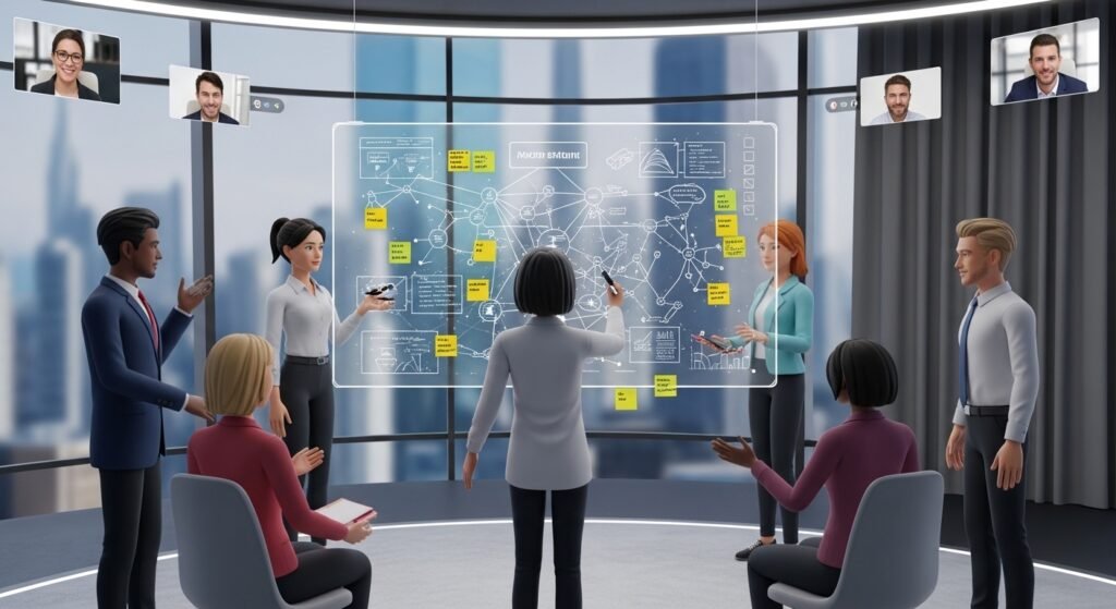 vr remote meeting collaboration virtual office by artisan anthology.