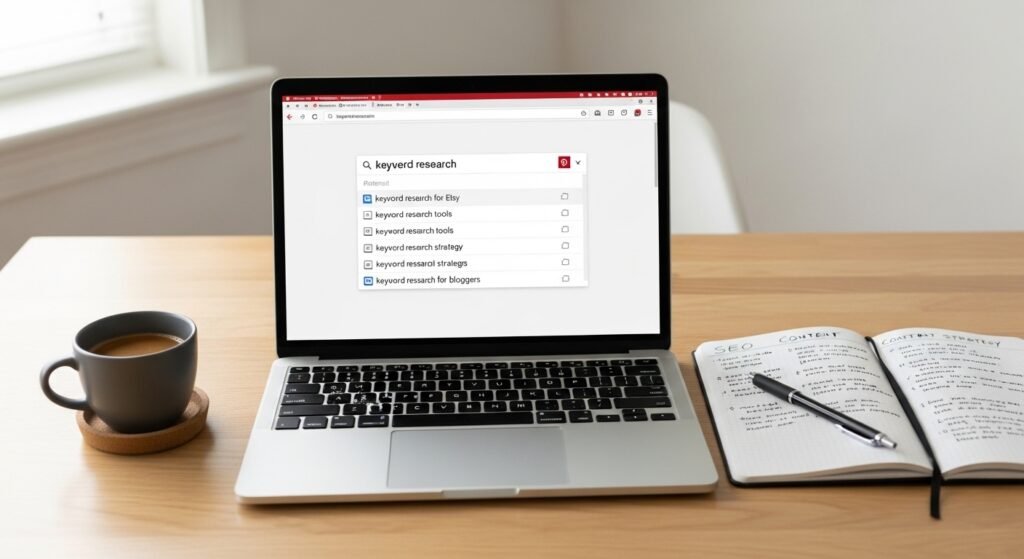 pinterest keyword research strategy setup by artisan anthology llc.