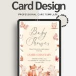 Artisan Anthology - Boho Woodland Baby Shower Invitation - Watercolor Forest Animals Canva Template