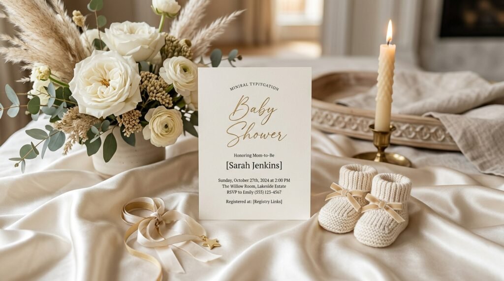 Best Canva baby shower invitation templates for instant editing by artisan anthology llc.
