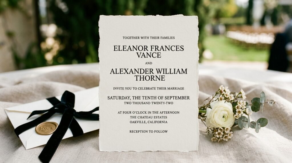 Minimal editorial luxury wedding invitation template by artisan anthology llc.