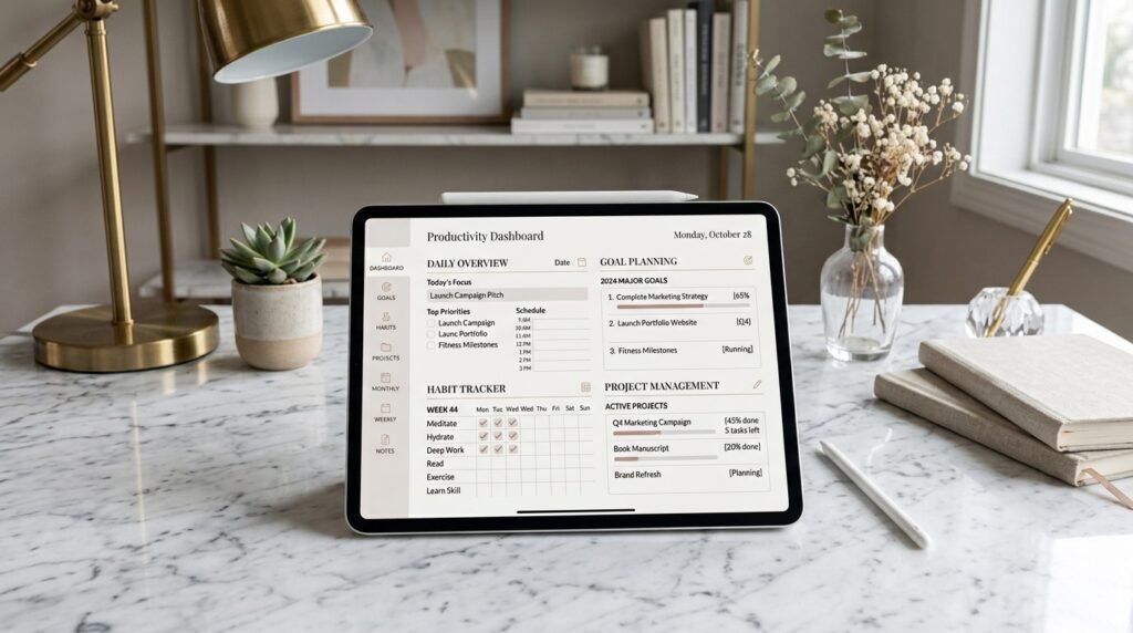 Smart planner designed for goal setting and productivity improvement by artisan anthology llc.
