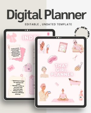The Ultimate Luxury That Girl Digital Planner Hyperlinked Daily, Weekly & Monthly Life Organizer, 365-Day Habit Tracker & Aesthetic Goal-Setting Journal for iPad, GoodNotes & Printable PDF
