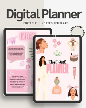 The Ultimate Luxury That Girl Digital Planner Intentional Life Organizer, 365-Day Habit Tracker & Goal-Setting Journal (Printable & iPad Hyperlinked PDF)